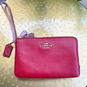 NEW without tags, color block Coach wristlet wallet.